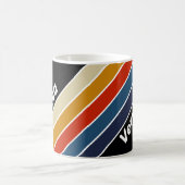 Retro-Eis-Regenbogen-Gestreift mit Namen Kaffeetasse (Mittel)