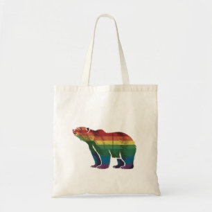Retro Eisbär Regenbogen Lesbisch LGBT Schwule Prid Tragetasche