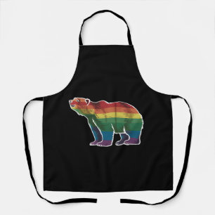 Retro Eisbär Regenbogen Lesbisch LGBT Schwulen Sto Schürze