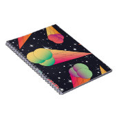 Retro-Eiscreme, kosmische Neon. Notizblock (Rechte Seite)