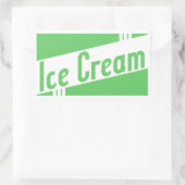 Retro-Eiscreme Rechteckiger Aufkleber (Tasche)
