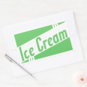 Retro-Eiscreme Rechteckiger Aufkleber (Umschlag)
