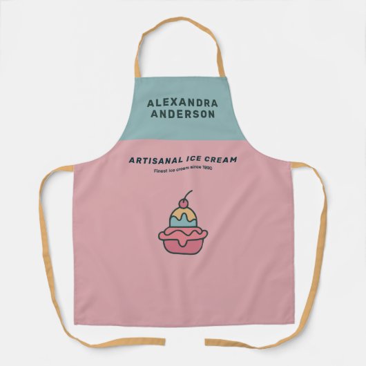 Retro-Eiscreme Schürze (Vorderseite)