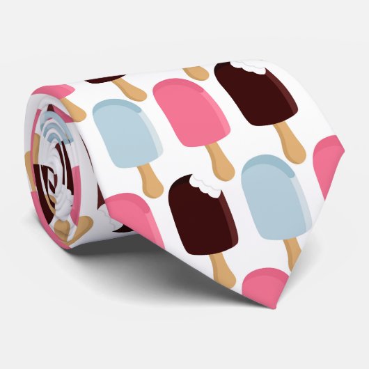 Retro Eiscreme-Stangen Krawatte (Gerollt)