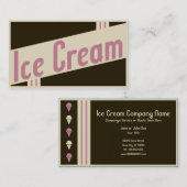 Retro-Eiscreme Visitenkarte (Vorne/Hinten)