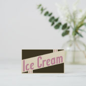Retro-Eiscreme Visitenkarte (Stehend Vorderseite)