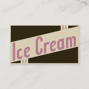 Retro-Eiscreme Visitenkarte
