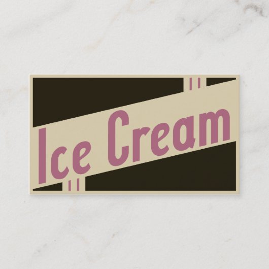 Retro-Eiscreme Visitenkarte (Vorderseite)