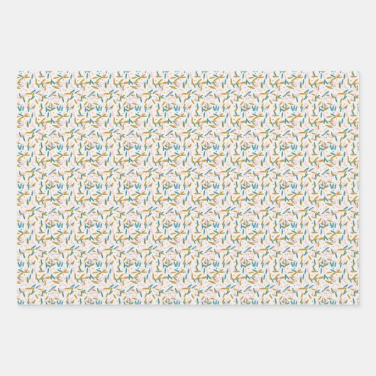 Retro-Eisgeschichten Geschenkpapier Set (Vorderseite)