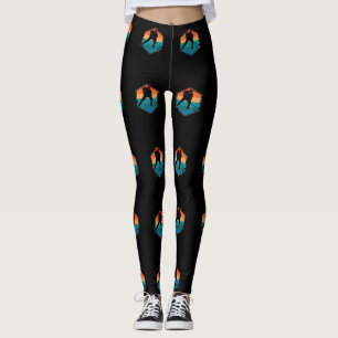 Retro-Eishockey-Torwart-Spieler Vintage Leggings