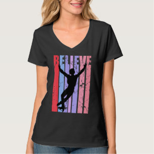 Retro-Eishockeyschlittschuhfahren für Männer Vinta T-Shirt