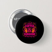 Retro Eiskaffee & Sonnenschein lustiger Sommer Button (Vorne & Hinten)