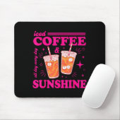 Retro-Eiskaffee & Sonnenschein lustiger Sommer Mousepad (Mit Mouse)