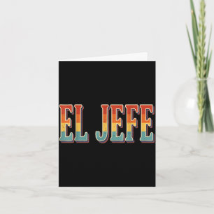 Retro El Jefe lustiger mexikanischer Chef Männer V Karte
