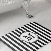Retro Elagant Personalized Stripe Bath Mat Badematte