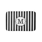 Retro Elagant Personalized Stripe Bath Mat Badematte (Vorderseite)