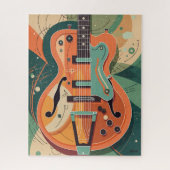 Retro Electric Gitarre Illustration Puzzle (Vertikal)