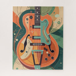 Retro Electric Gitarre Illustration Puzzle