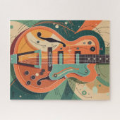 Retro Electric Gitarre Illustration Puzzle (Horizontal)