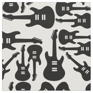 Retro Electric Gitarren Schwarz & Weiß Musik Them Stoff