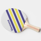 Retro Electric Lemon Grape Angled Stripe with Name Tischtennis Schläger (Seitenansicht)