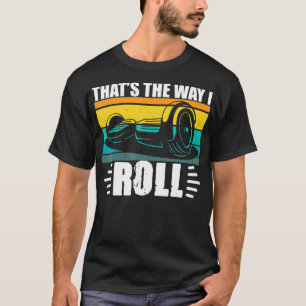 Retro Electric Skateboard mit einem Rad 1 T-Shirt
