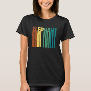 Retro Elefant für Mädchen Jungen Kinder Wild Tier T-Shirt