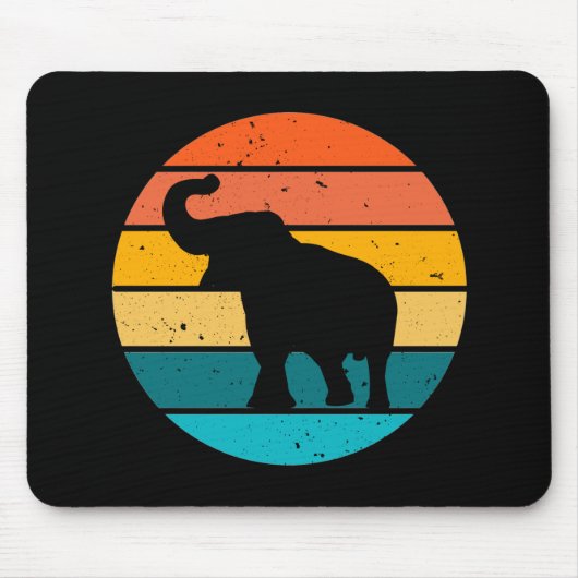 Retro-Elefant Mousepad (Vorne)