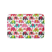 Retro Elefant scherzt Mustertapete Badematte (Vorderseite)