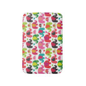 Retro Elefant scherzt Mustertapete Badematte (Vorderseite Vertikal)