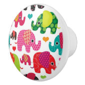 Retro Elefant scherzt Mustertapete Keramikknauf (Rechts)