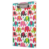 Retro Elefant scherzt Mustertapete Klemmbrett (Links)