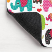 Retro Elefant scherzt Mustertapete Mousepad (Ecke)
