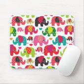 Retro Elefant scherzt Mustertapete Mousepad (Mit Mouse)