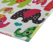 Retro Elefant scherzt Mustertapete Schneidebrett (Ecke)