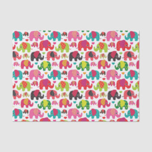 Retro Elefant scherzt Mustertapete Seidenpapier