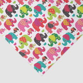 Retro Elefant scherzt Mustertapete Seidenpapier (Ausschnitt)