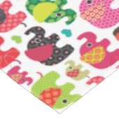 Retro Elefant scherzt Mustertapete Tischdecke (Schrägansicht)