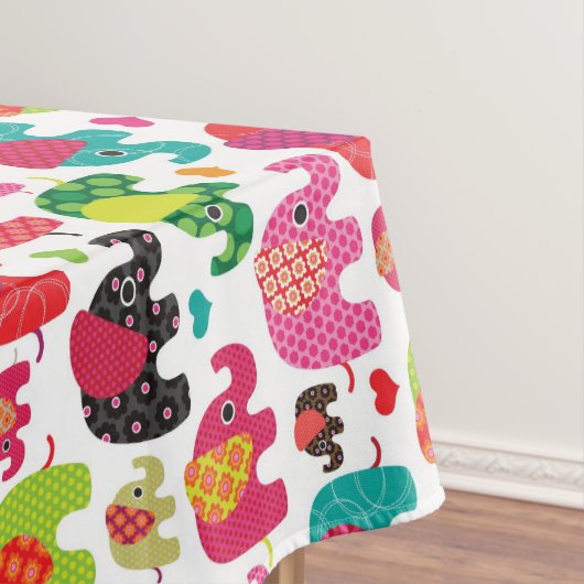 Retro Elefant scherzt Mustertapete Tischdecke (Beispiel)