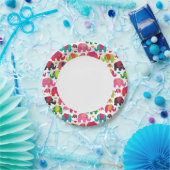 Retro-Elefanten-Kindermuster-Tapete Pappteller (Party)