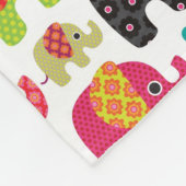 Retro-Elefantenbilder Fleecedecke (Ecke)