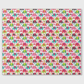 Retro-Elefantenbilder Geschenkpapier (Flach)