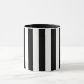 Retro Elegant Black and White Stripe Tasse (Zentrum)