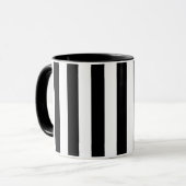 Retro Elegant Black and White Stripe Tasse (Vorderseite Links)