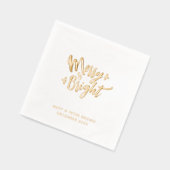 Retro Elegant fröhlich und hell glänzend Weihnacht Servietten Mit Folie (Links)