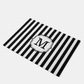 Retro Elegant Personalized Stripe Door Mat Fußmatte (Schrägansicht)