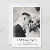 Retro Elegant Photo Wedding Save the date (Vorderseite)