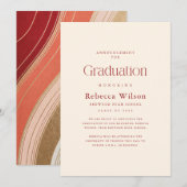 Retro Elegant Script High School Graduation Ankündigung (Vorne/Hinten)