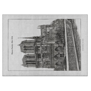 Retro elegante schwarz-weiß Notre Dame de Paris Schneidebrett