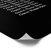 Retro elegante schwarze Hochzeitskarte Poster (Ecke)